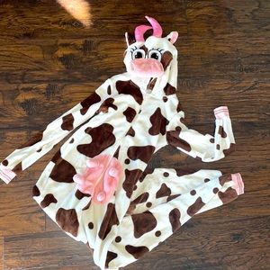 Fleecy cow onesie